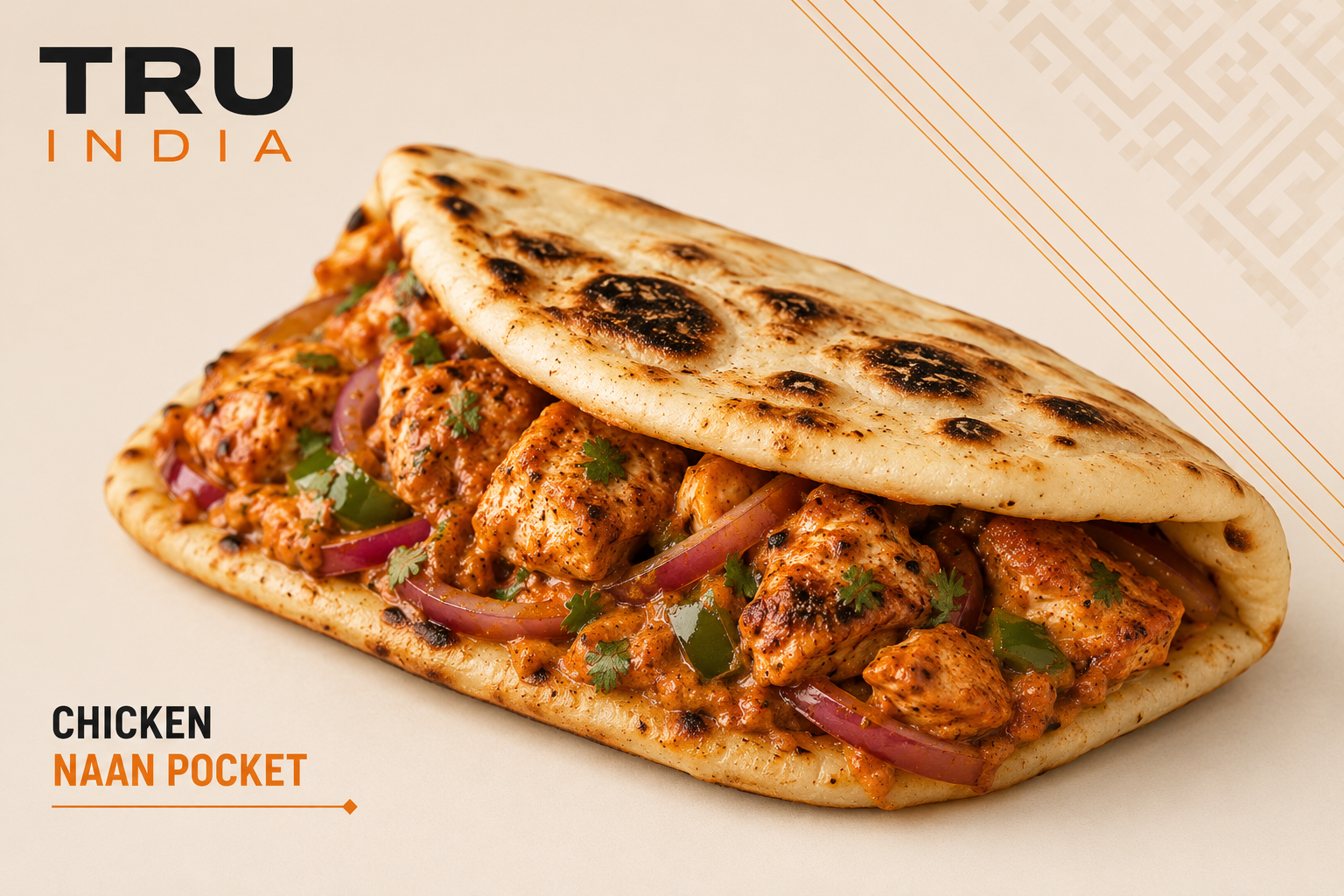 Chicken tikka naan pocket
